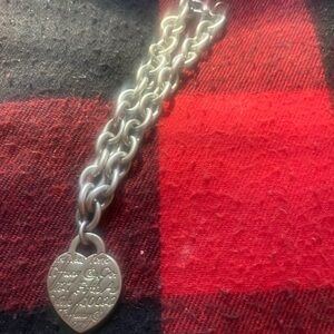Tiffany Silver Heart Charm Bracelet